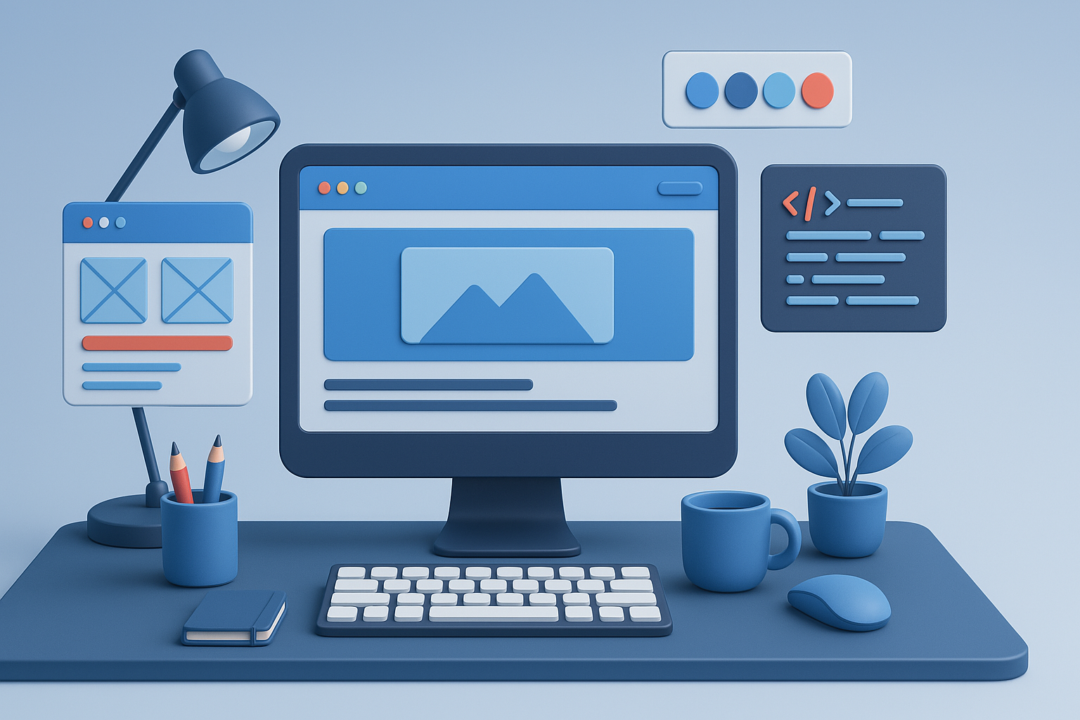 Ilustración de diseño web