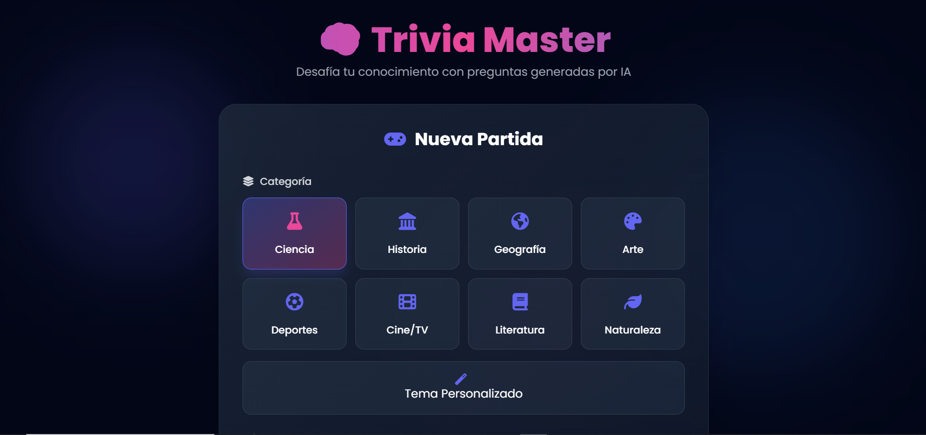 TrivAI — Trivia con IA